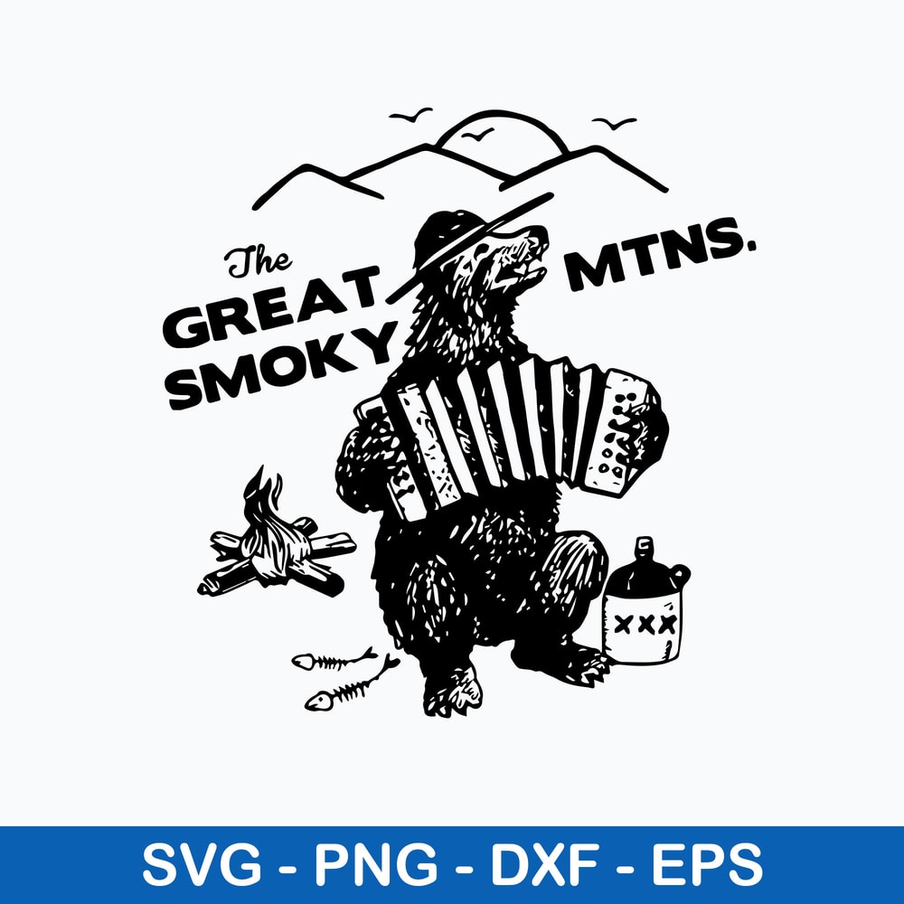 Great Smoky Mountains Svg, National Park Svg, Smokey The Bear Svg, Png Dxf Eps File.jpeg