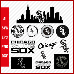 Chicago White Sox Logo, Chicago White Sox Svg Logo, WhiteSox Svg Cut Files, White Sox Layered Svg For Cricut, Png Images