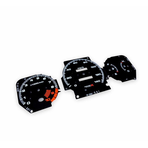 Gauge Faces Overlay kit Miles Type-R style for USDM Honda Ci | Inspire ...
