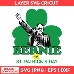 Bernie St Patricks Day Greeting, Happy St Patricks Day Png, Saint Patrick Day Png Digital File