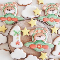 teddy bear cookie cutters custom stamp for cake topper gingerbread decor sugar cookies polimer clay silicone mold