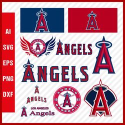 Los Angeles Angels Logo, LA Angels Svg Logo, Angels Svg Cut Files, Los Angeles Angels Layered Svg for Cricut, Png Images