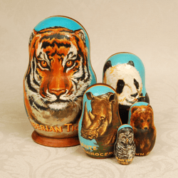 Collectible Nesting Doll Hand-painted Russian Matryoshka babushka
