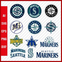 seattle mariners logo svg, seattle mariners svg logo, mariners svg cut files, seattle mariners layered svg for cricut