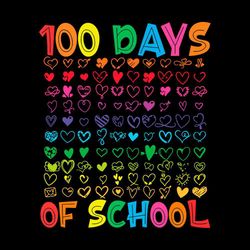 100 days of school 100 heart svg graphic designs files