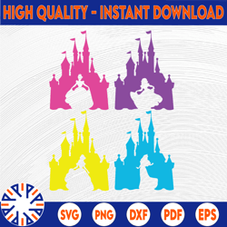 disney castle svg - disney svg -princess svg - disney castle silhouette - disney castle cut files - castle clipart