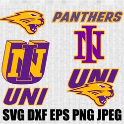 northern iowa panthers svg png jpeg  dxf digital cut vector files for silhouette studio cricut design