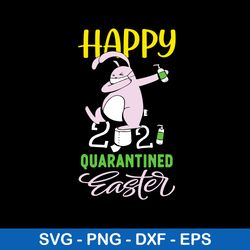 happy quarantined easter 2021 dabbing mask bunny svg, png dxf eps file