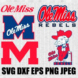 ole miss svg png jpeg  dxf digital cut vector files for silhouette studio cricut design