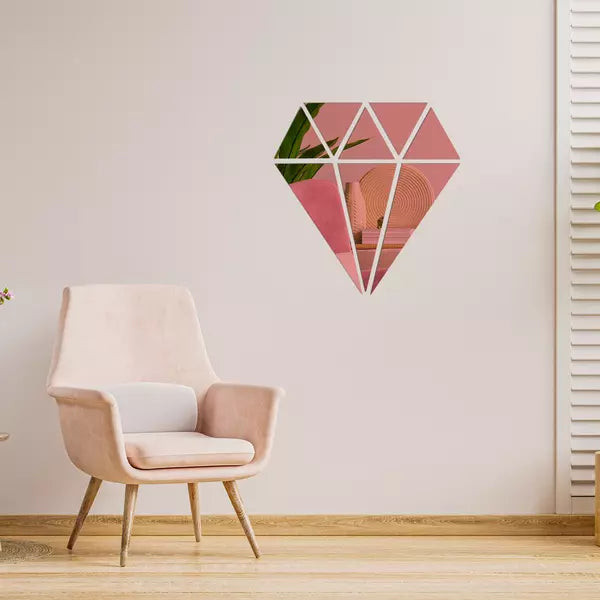 Acrylic Diamond Mirror Wall Stickers - Inspire Uplift
