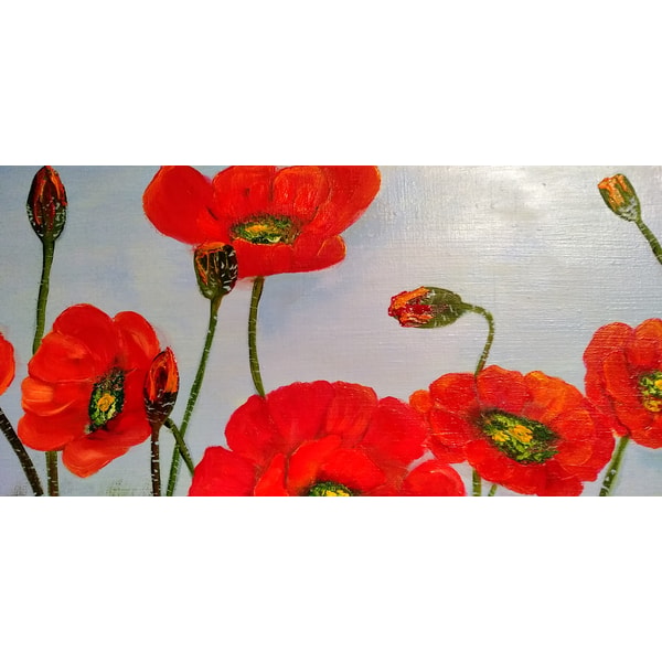 Field of Red Poppies Wildflowers Wall Decor 23*23inch Opium - Inspire ...