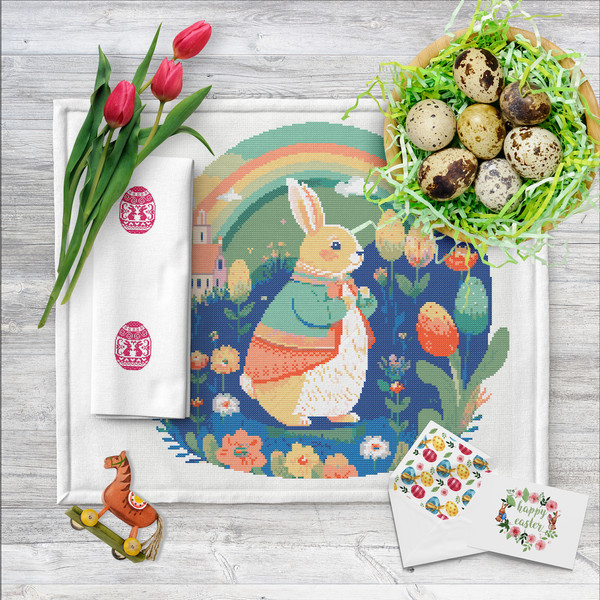 7 Rainbow Easter bunny cross stitch pattern.jpg