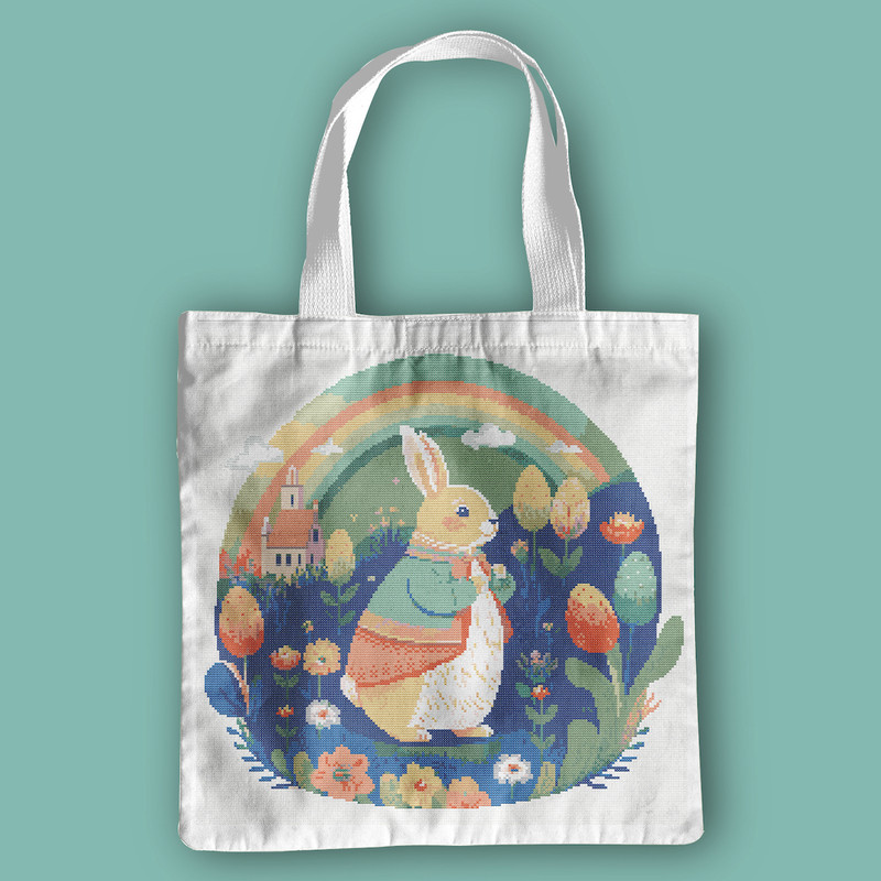 14 Rainbow Easter bunny cross stitch pattern.jpg