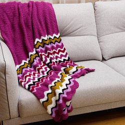 Throw crochet blanket bed cover Boho throw blanket afghan Picnic blanket