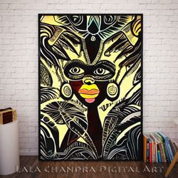 Two posters Primitive Africa, tribal print, ethnic Printable , journaling, Instant download