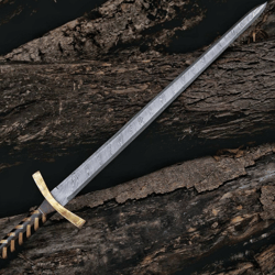 viking sword gift, viking mythology damascus steel sword, custom handmade hunting sword