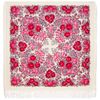 pink flowers pavlovo posad shawl wrap silk fringe size 125x125 cm 2021-2