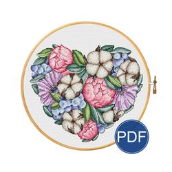 tender heart - cross stitch pattern