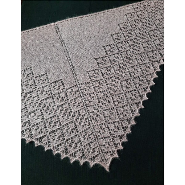 Lace Triangular Shawl Easy Knitting Pattern for Beginners | Inspire Uplift