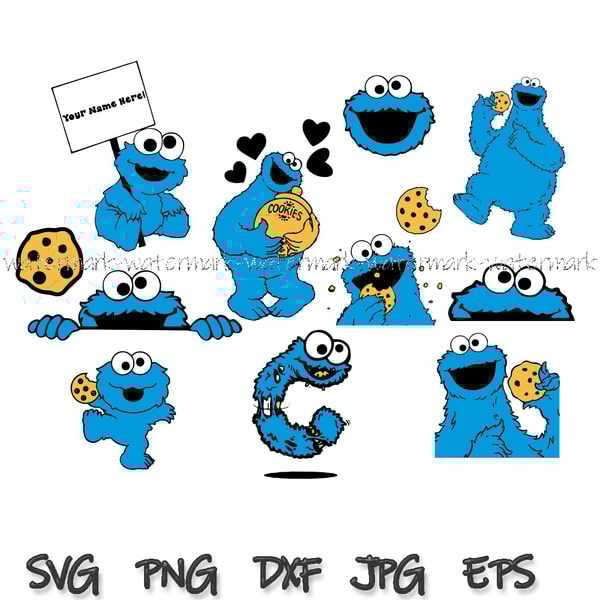 Cookie Monster Svg Bundle, elmo svg, cookie svg, cookie mons - Inspire ...