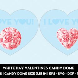 white day valentines candy dome