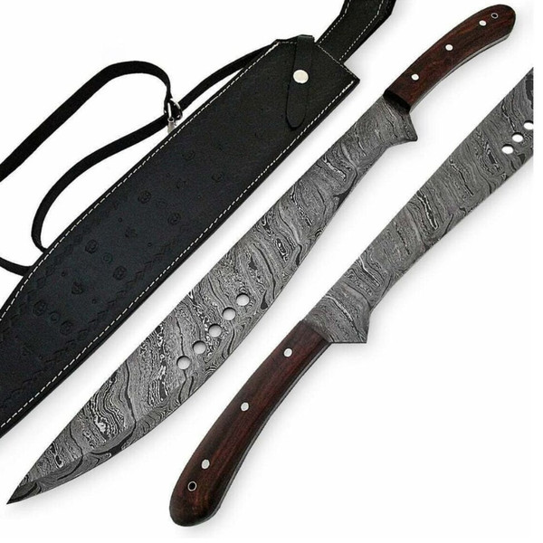 Machete Eli Machete Knife  Hunting Sword  Damascus Kukri Knife  Damascus Machet.png