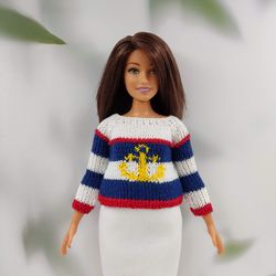 Barbie curvy clothes anchor sweater