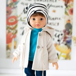 Set clothes for 13 inch doll boy Paola Reina Las Amigas, Siblies Ruby Red, white and blue outfit for doll boy, outerwear