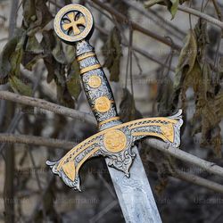 VIKING SWORDS Handmade Forged Damascus steel, COSPLAY Fantasy Swords,Gladiator Sword, Knight Templar decorative Sword