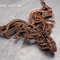 dragon choker necklace wire wrapped garnet agate copper wire handmade wire wrap art wirewrapart weaving wovenwirework jewelry jewellery unique antique collar (3