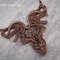 dragon choker necklace wire wrapped garnet agate copper wire handmade wire wrap art wirewrapart weaving wovenwirework jewelry jewellery unique antique collar (8