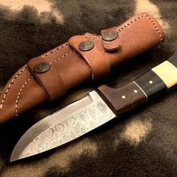 "carbon-steel-knife" hunting-knife-with sheath, fixed-blade-camping-knife, bowie-knife, handmade-knives, gifts-for-men