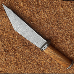 Medieval Viking Damascus Knife, Damascus Hunting Knife, Viking Seax Knife