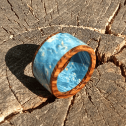 Wide wooden ring Handmade wood ring Custom wooden rings
