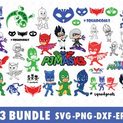 Disney PJ Masks SVG Bundle Files for Cricut, Silhouette, Disney PJ Masks SVG, Disney PJ Masks SVG files