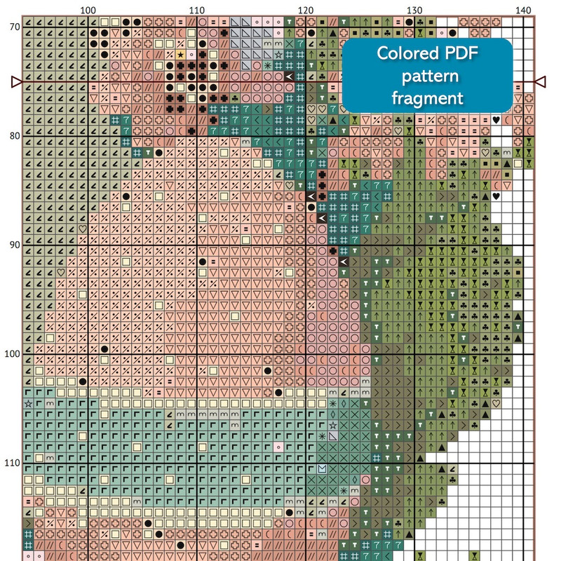 2 Baby Spring Easter bunny cross stitch digital printable A4 PDF pattern for home decor and gift.jpg