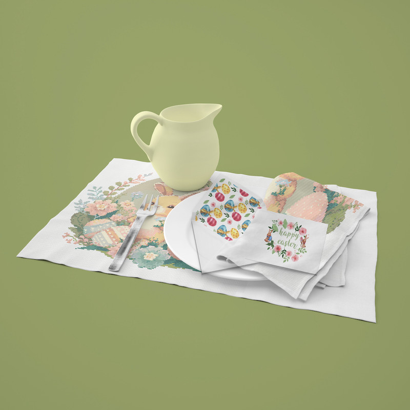 14 Baby Spring Easter bunny cross stitch digital printable A4 PDF pattern for home decor and gift.jpg