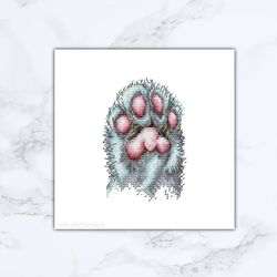 paw cross stitch, pattern pdf instant download animals cross stitch modern paw cross stitch counted cross stitch pattern