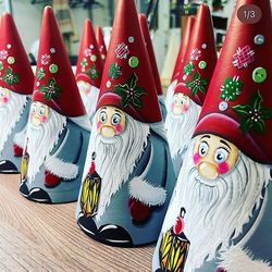 Wooden Matryoshka Nordic Gnomes, Scandinavian Christmas Gnome Decor, Gnome Figurine Swedish Christmas Gift for Children