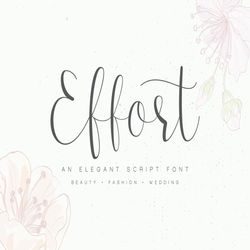 effort – calligraphy trending fonts - digital font