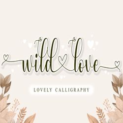 wild love – lovely calligraphy trending fonts - digital font