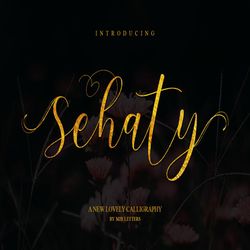 sehaty lovely script trending fonts - digital font