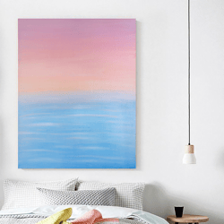 The Belt of Venus original oil painting on canvas abstract contemporary artwork modern seascape wall art