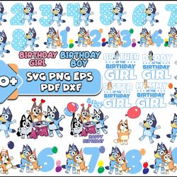 Bluey Family Party Png, Bluey Heeler Instant Download png, Bluey Birthday Png, Bluey Party Png, Bluey Font Included prin