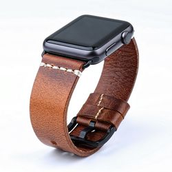 Watch Strap Apple Watch Band Series 8 7 6 5 4 3 SE, genuine leather, watchband 38-49mm