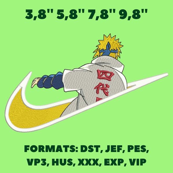 Minato Design Hokage Namikaze Minato Embroidery Design file / Naruto Anime | Inspire ...