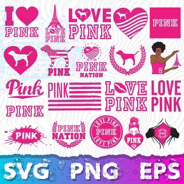 Pink Logo SVG, Love Pink SVG, Victoria Secret SVG, Pink Logo | Inspire ...