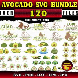 170 Avocado SVG Avocado Clipart - SVG, PNG, DXF, EPS, PDF Files For Print And Cricut