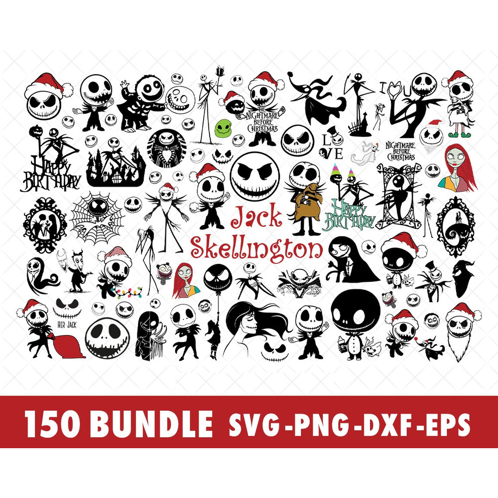 Jack-Skellington-Faces-Christmas-SVG-Bundle-Files-for-Cricut-Silhouette-Jack-sally-SVG-Cut-File-Jack-Skellington-SVG-PNG-EPS-DXF-Files-Jack-Skellington-Nightmar