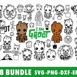 Baby Groot SVG Bundle Files for Cricut Silhouette, Baby Groot SVG, Baby Groot SVG Files, Baby Groot SVG bundle